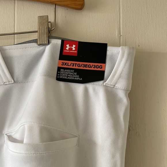 NWT Under Armour Mens White Baseball Pants Sz 3XL - Picture 7 of 9